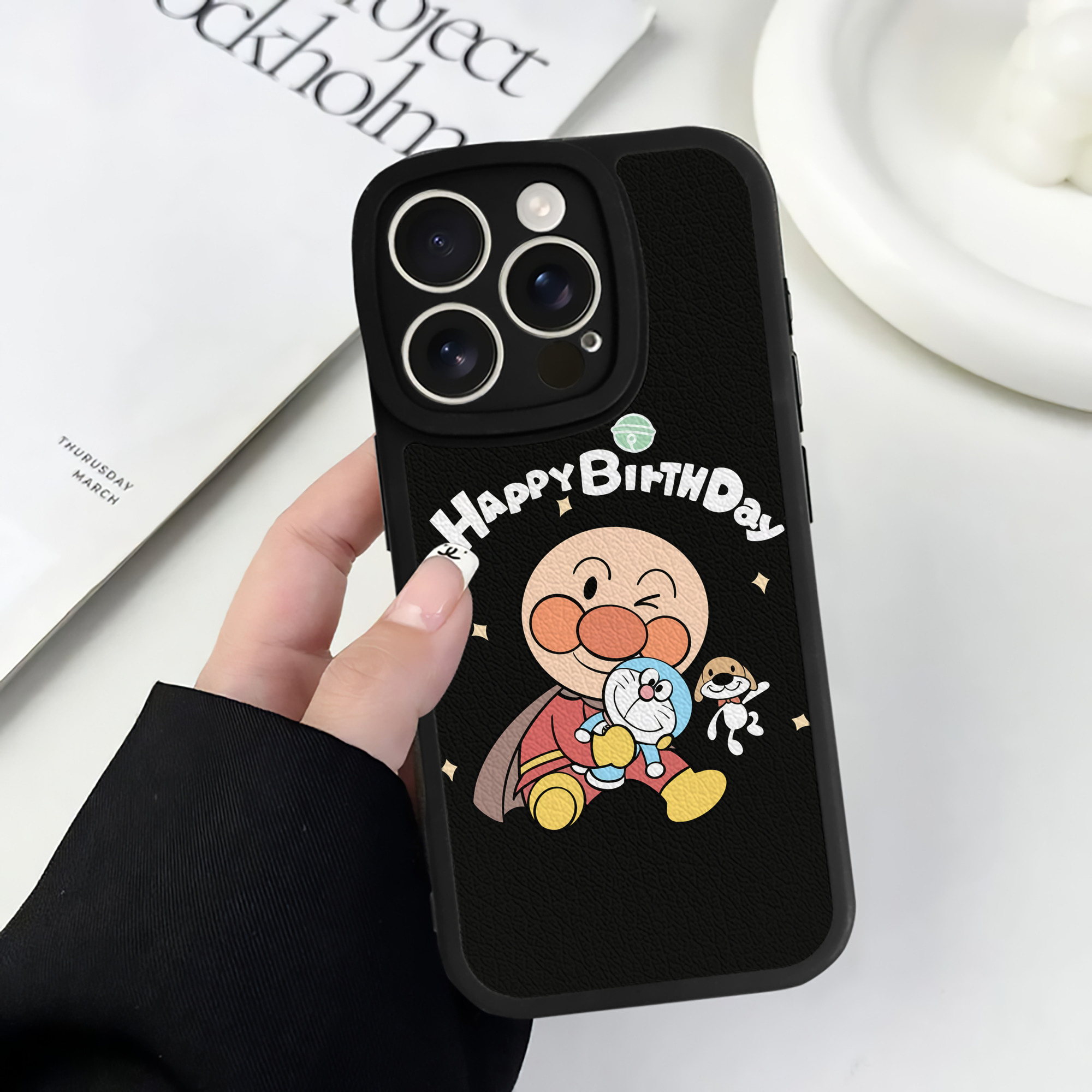 （画像用） アンパンマン Anpanman 【iPhone 16シリーズ対応】シリコンスマホケース（レザー調） 材質：シリコン